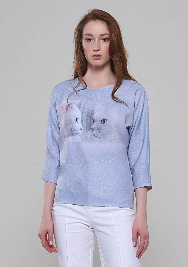 Блузка Летучая мышь (Отражение) из вискозы