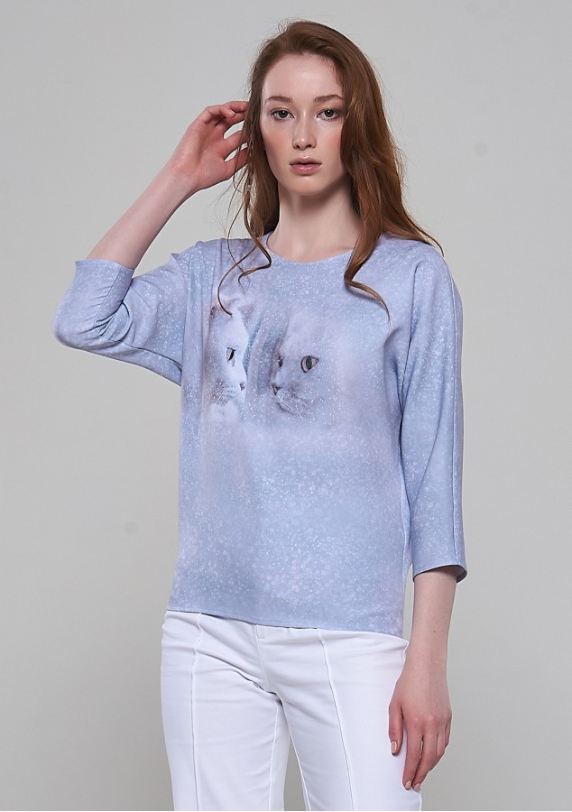 Блузка Летучая мышь (Отражение) из вискозы