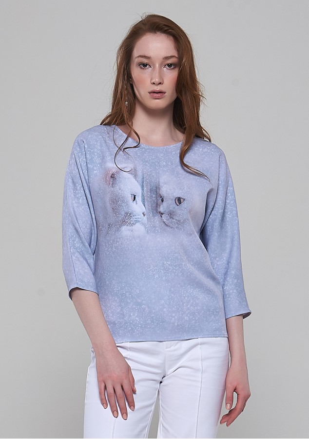 Блузка Летучая мышь (Отражение) из вискозы