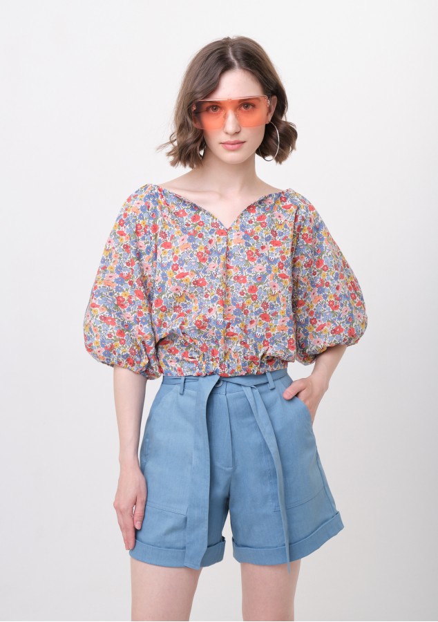 Блузка Лола с цветным принтом из хлопка LIBERTY