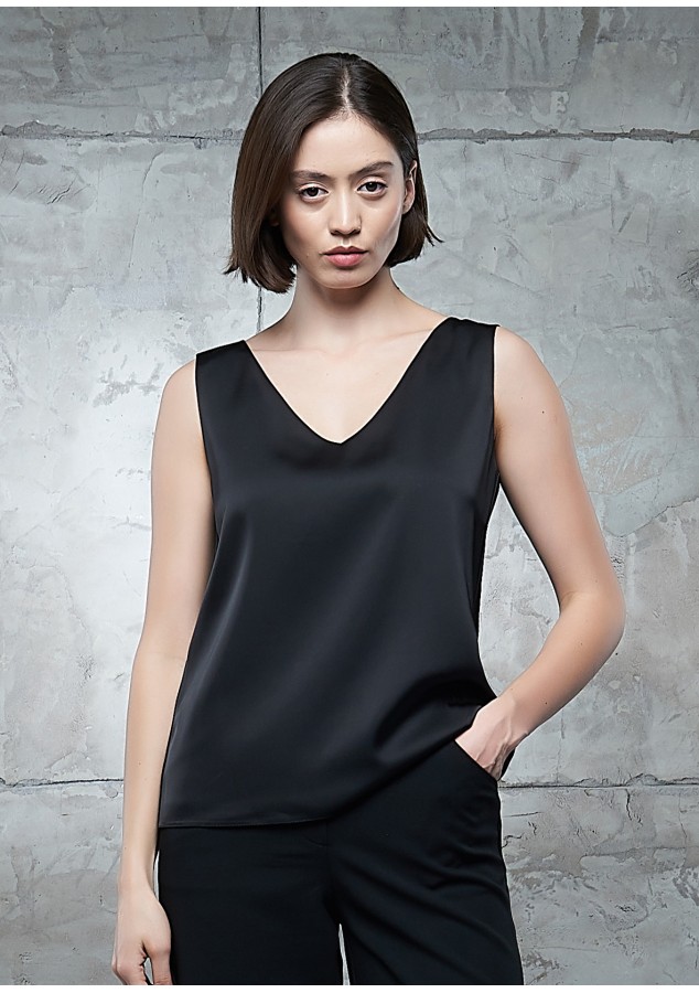 Топ Майя 2 из вискозы черный