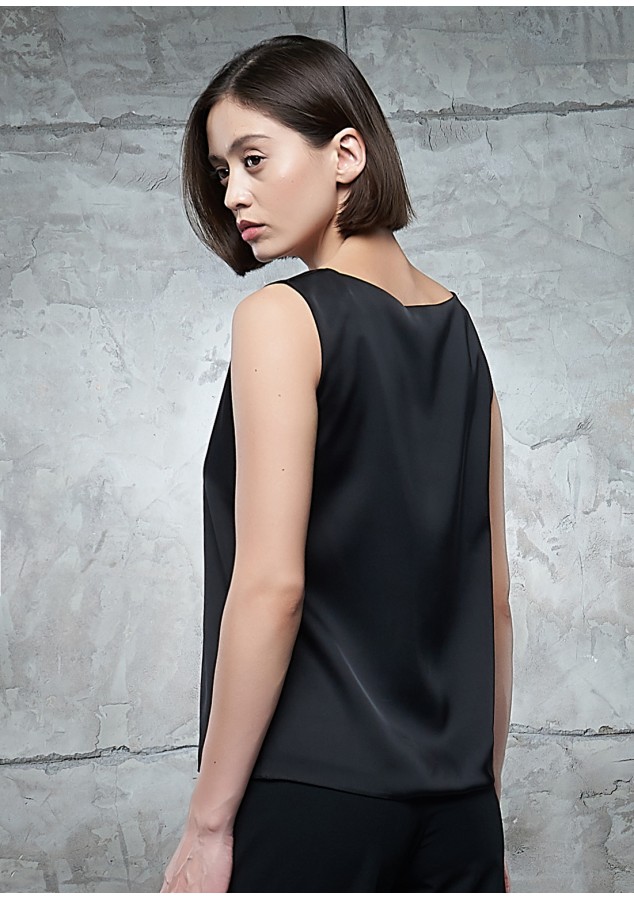 Топ Майя 2 из вискозы черный