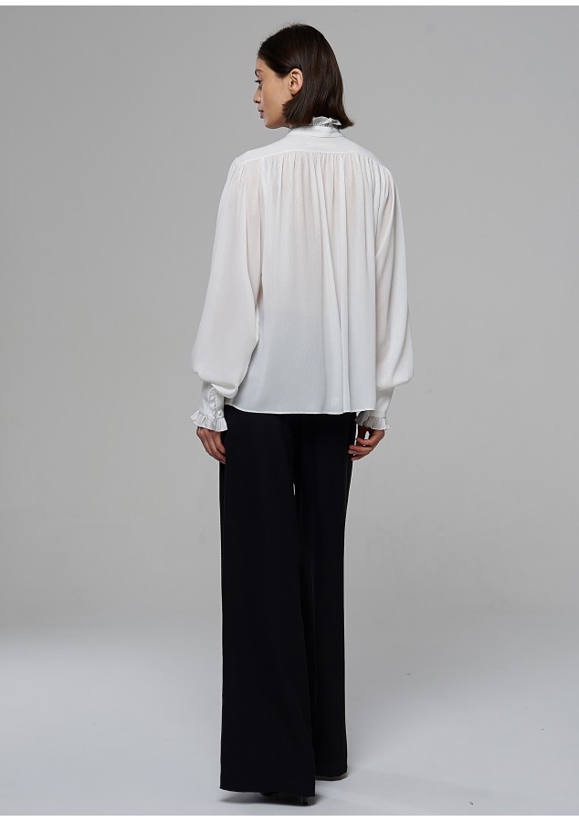 Блузка Регина белая с люриксом