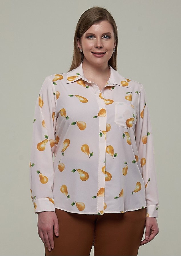Рубашка Саша (Груши) из вискозы