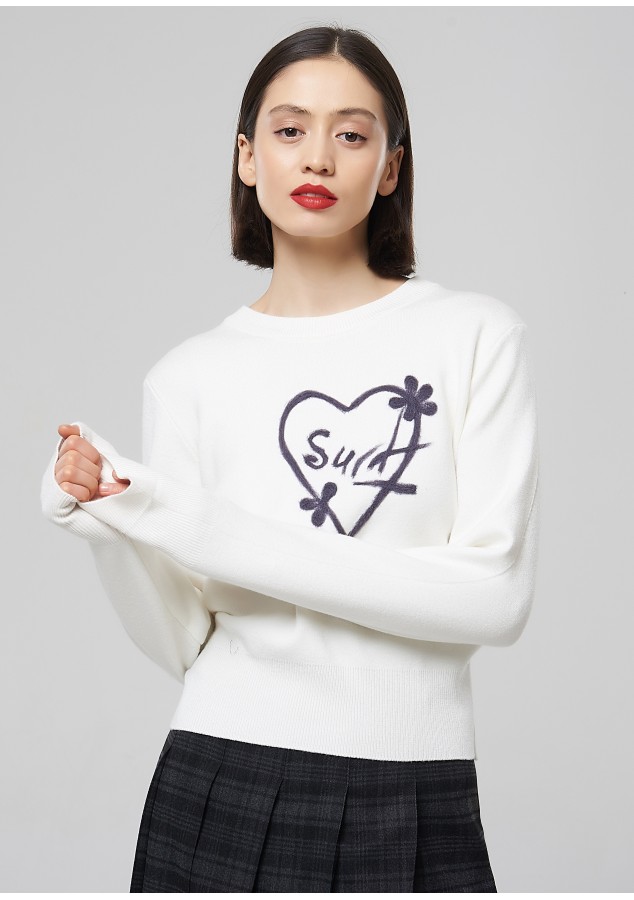 Джемпер трикотажный белый