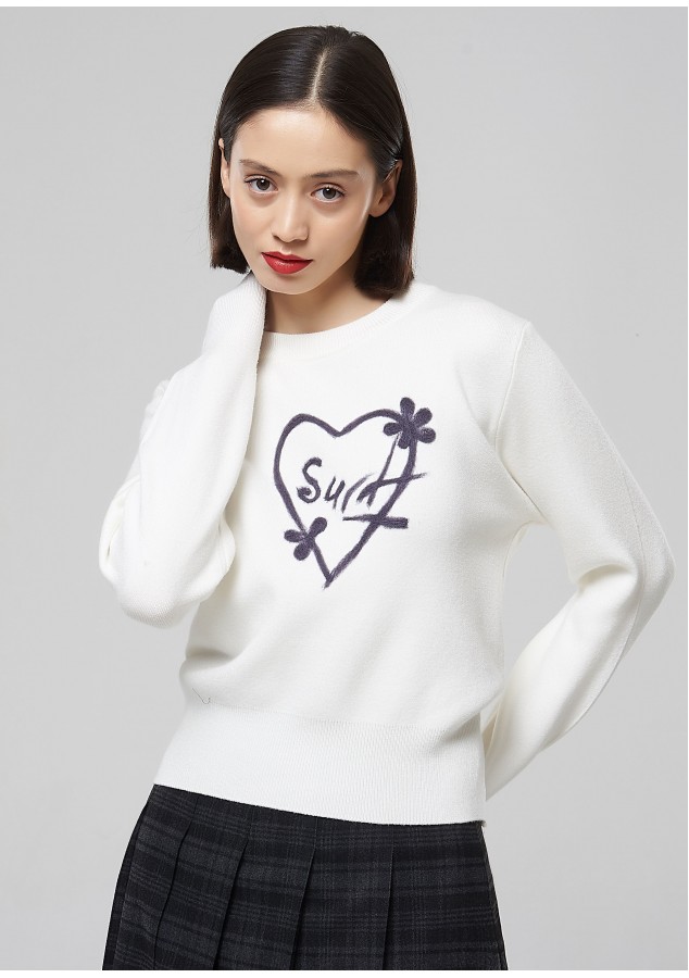 Джемпер трикотажный белый