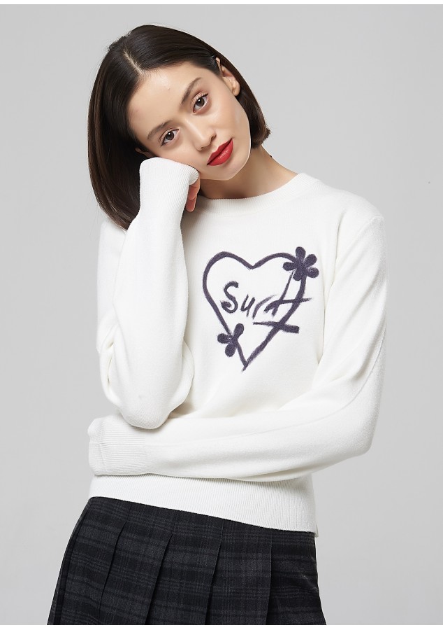 Джемпер трикотажный белый