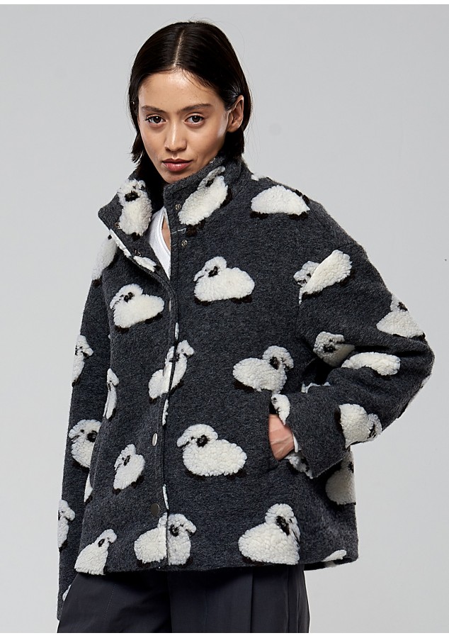 Бомбер (Барашки) из шерсти