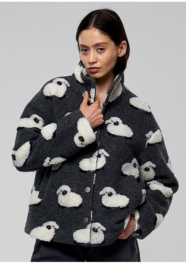 Бомбер (Барашки) из шерсти