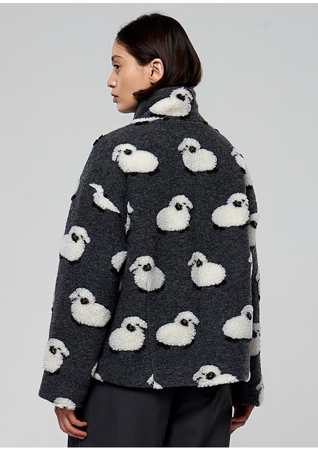 Бомбер (Барашки) из шерсти