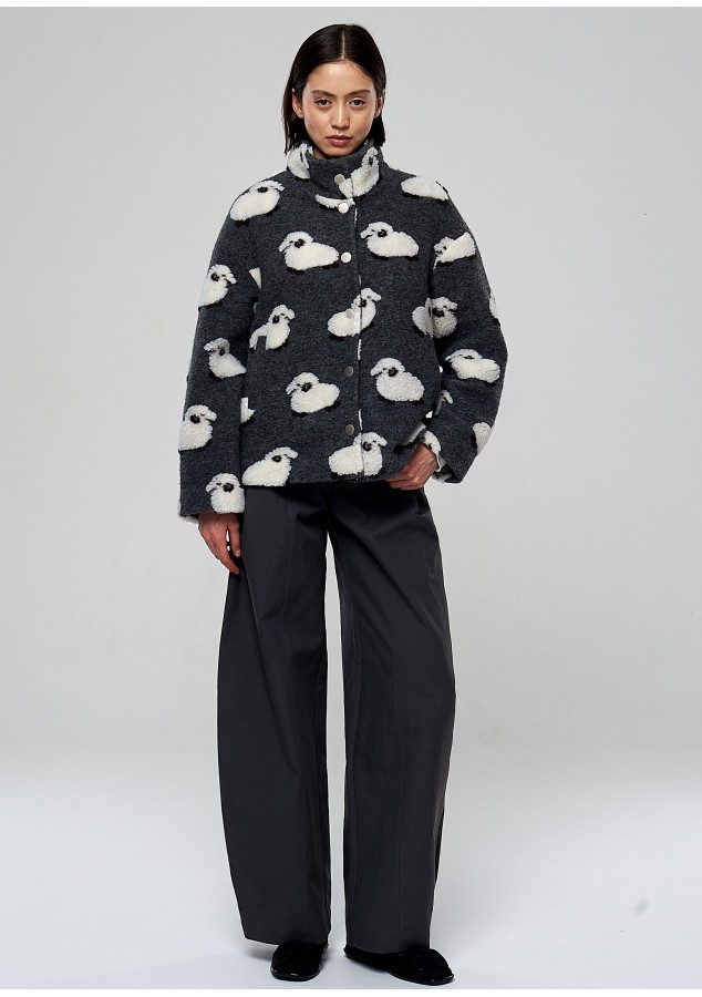 Бомбер (Барашки) из шерсти