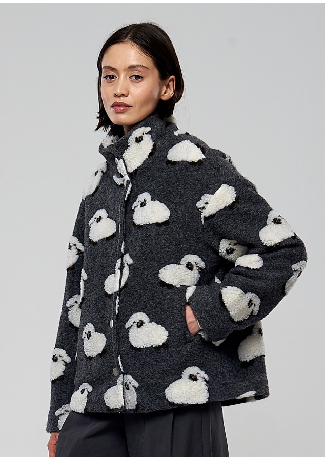 Бомбер (Барашки) из шерсти