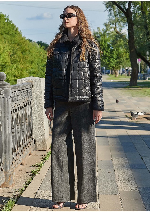 Бомбер Элис двухсторонний черный