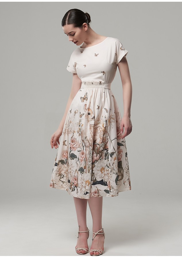 Платье Альбина  (Олененок) из хлопка