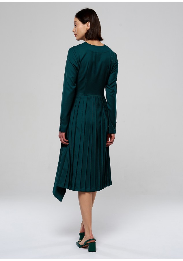 Платье Алина изумрудное из вискозы