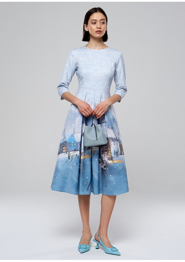 Платье Эмилия (Зимушка) из теплой ткани