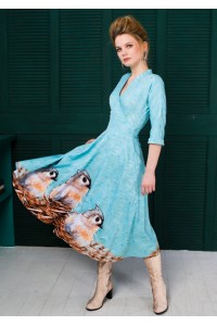 Платье Фаина (Птицы) из вискозы Платье Фаина (Птицы) из вискозы