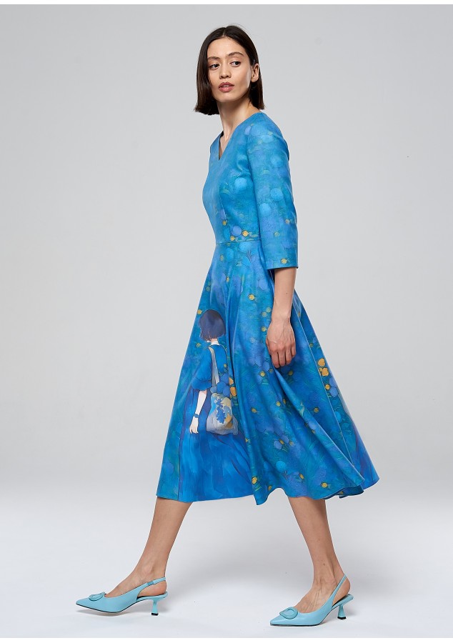 Платье Любовь (Девочка с цветами) из теплой ткани