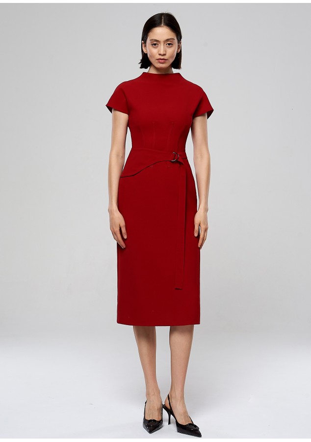 Платье Марсэль из вискозы красное