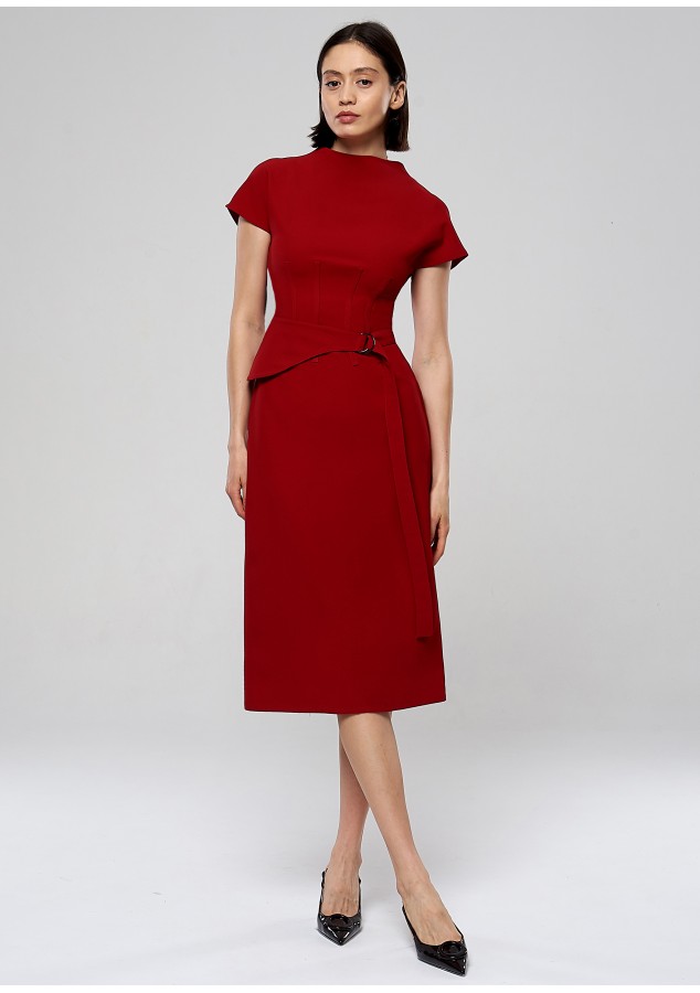 Платье Марсэль из вискозы красное