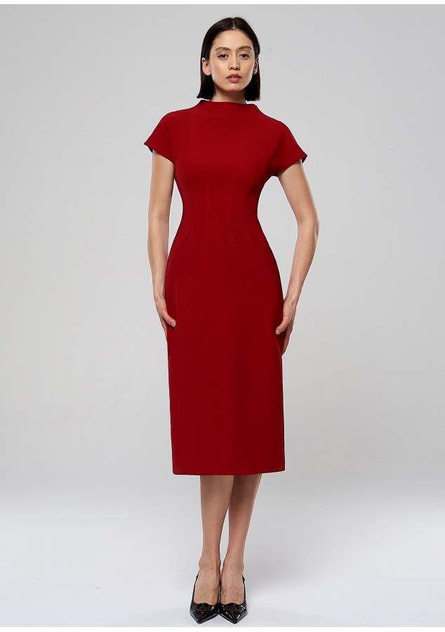 Платье Марсэль из вискозы красное