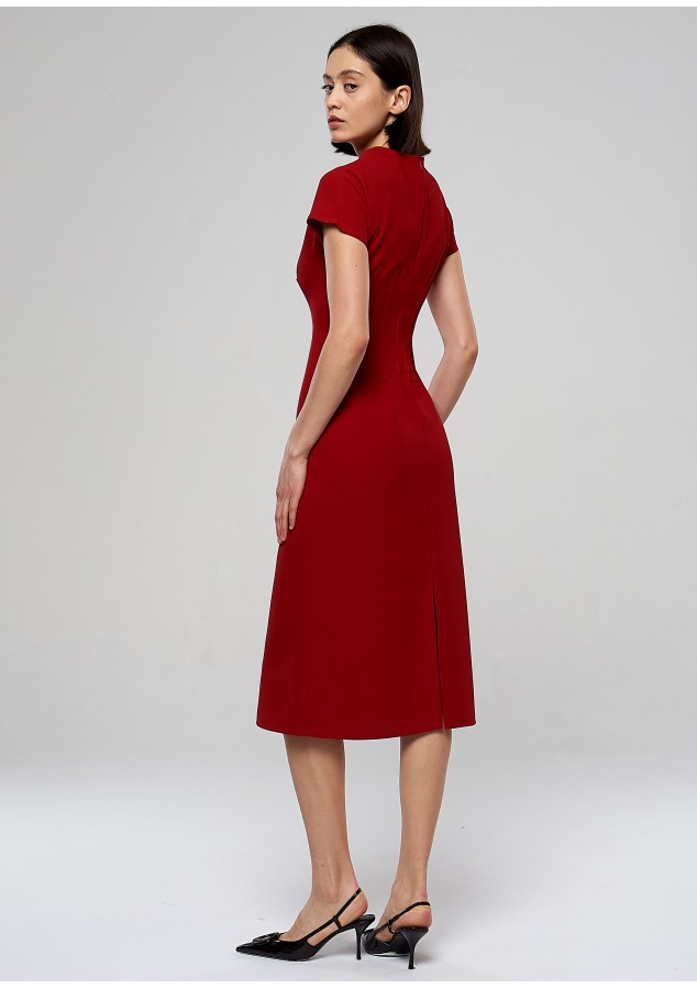 Платье Марсэль из вискозы красное