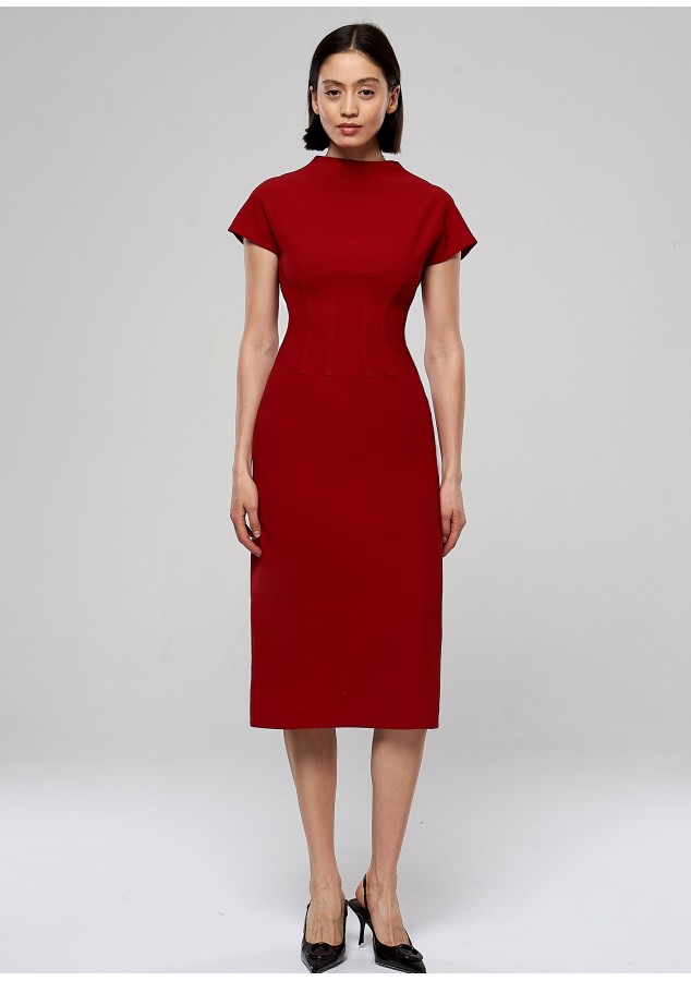 Платье Марсэль из вискозы красное