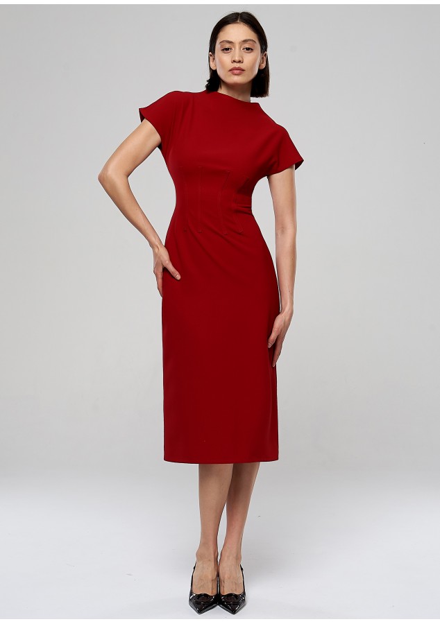 Платье Марсэль из вискозы красное