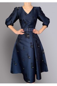 Платье Мартина (Кошки) из жаккарда Платье Мартина (Кошки) из жаккарда