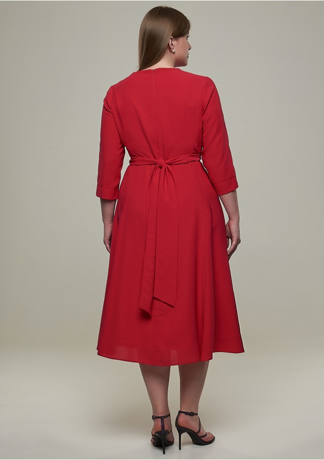 Платье Милена PS из вискозы красное 