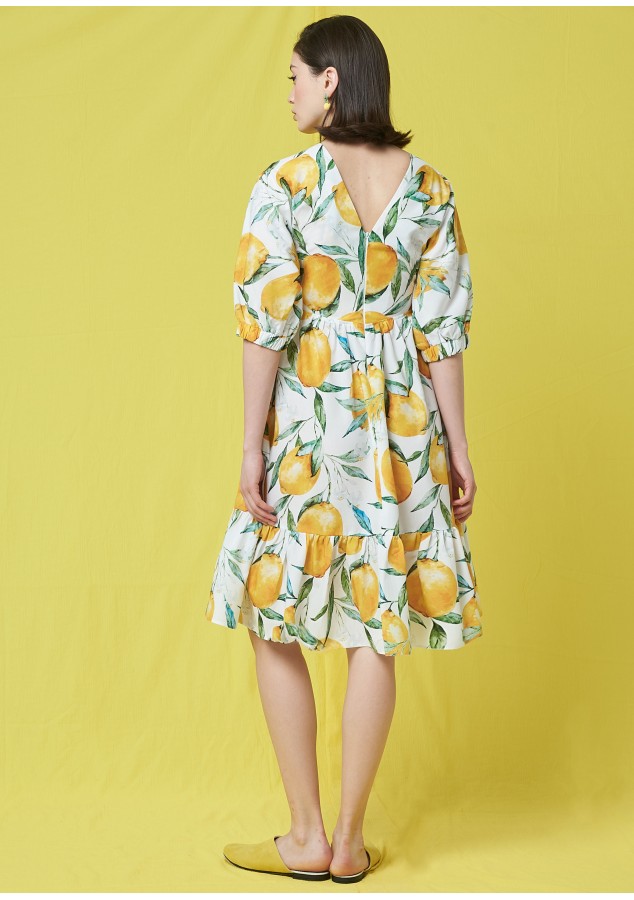 Платье Ника (Лимончики) из хлопка