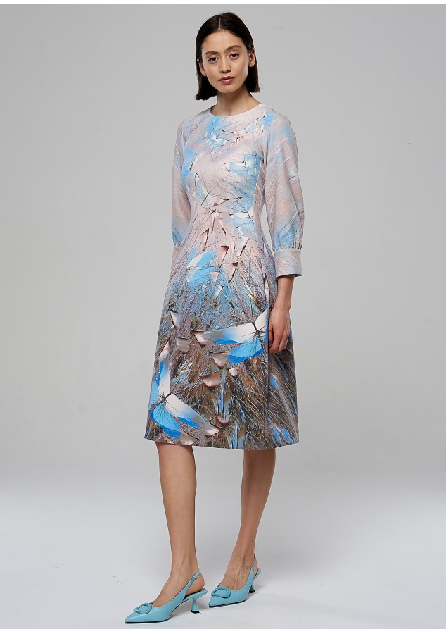 Платье Стеша (Бабочки) из теплой ткани