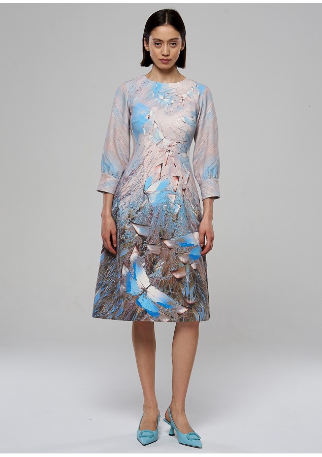 Платье Стеша (Бабочки) из теплой ткани