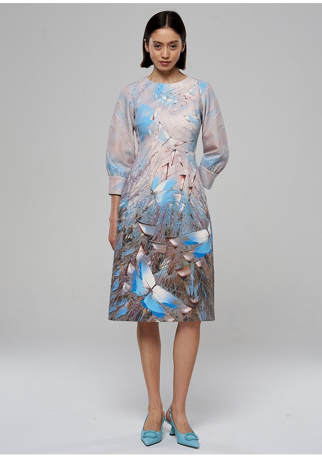 Платье Стеша (Бабочки) из теплой ткани