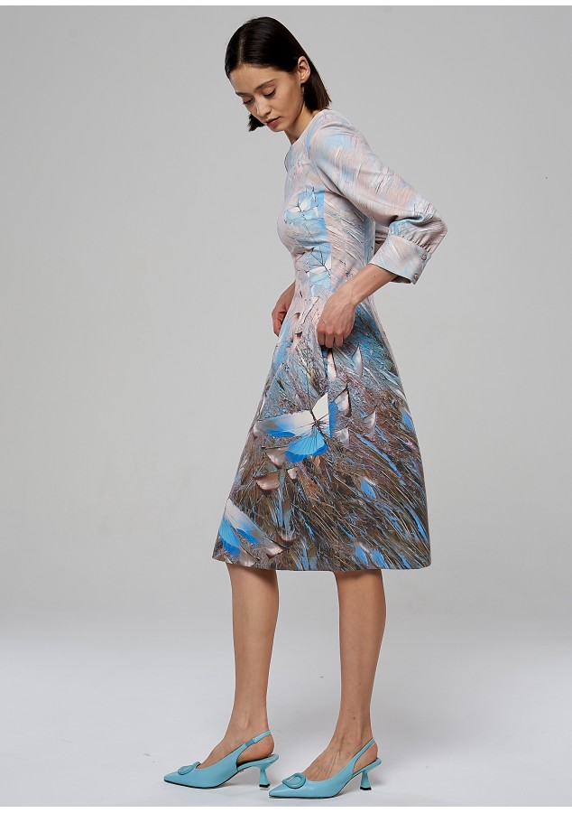 Платье Стеша (Бабочки) из теплой ткани