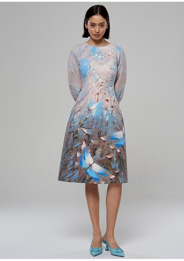 Платье Стеша (Бабочки) из теплой ткани