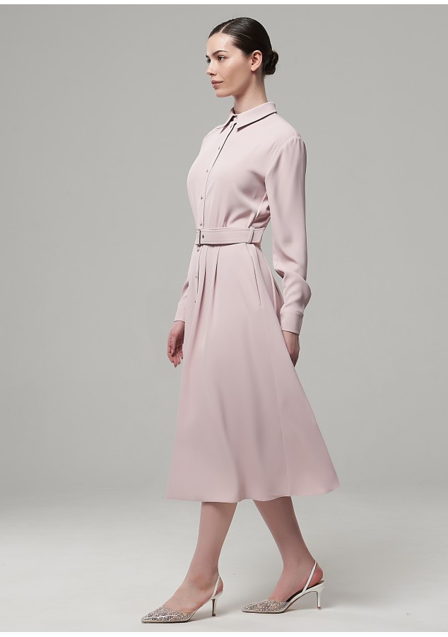 Платье Света из вискозы пудровое