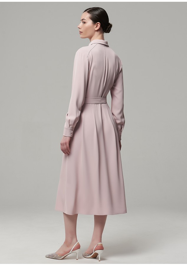 Платье Света из вискозы пудровое