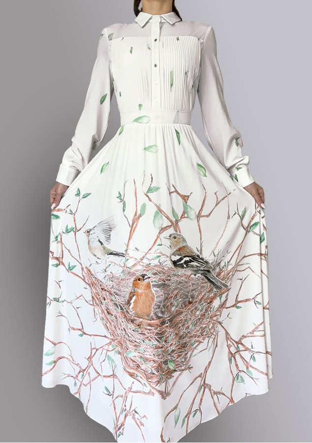 Платье Ванесса (Гнездо) из нежной вискозы