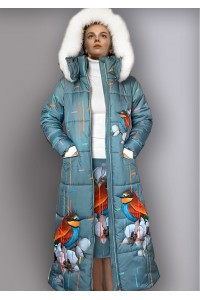 Пуховик Новый Пушок (Яркие птички). Меховой воротник + 8000₽. Пуховик Новый Пушок (Яркие птички). Меховой воротник + 8000₽.