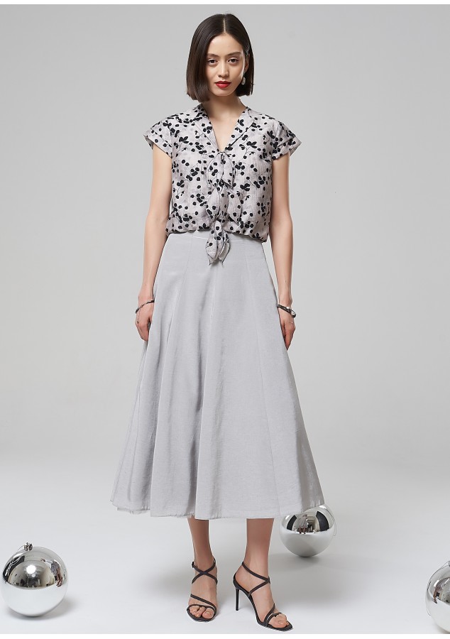 Юбка Элис жемчужно-серая из вискозы