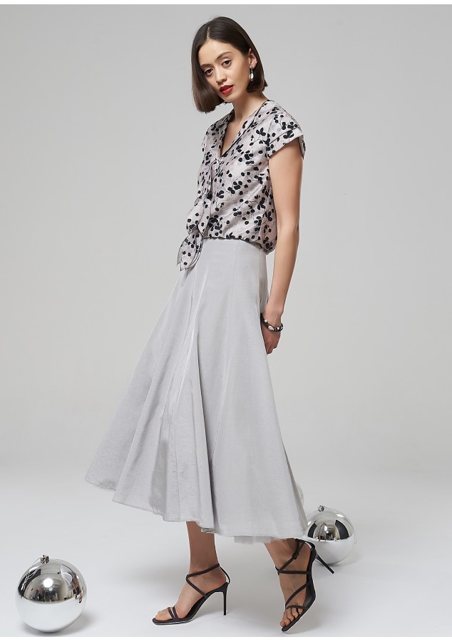 Юбка Элис жемчужно-серая из вискозы