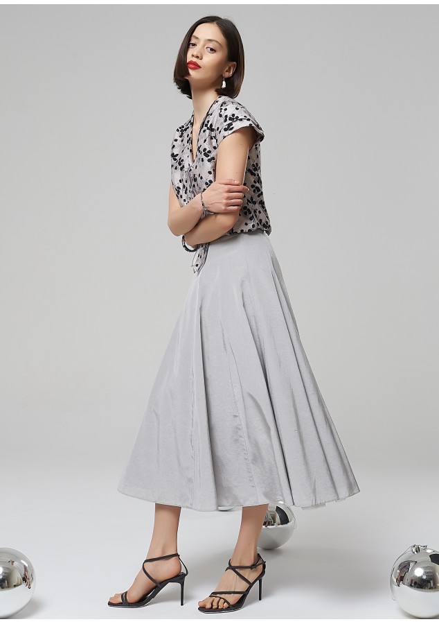 Юбка Элис жемчужно-серая из вискозы