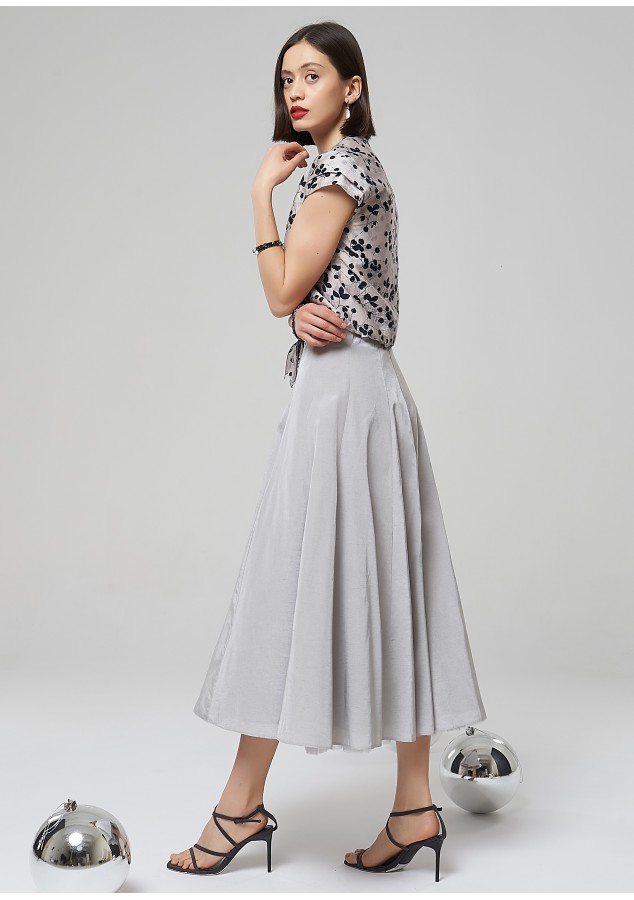 Юбка Элис жемчужно-серая из вискозы