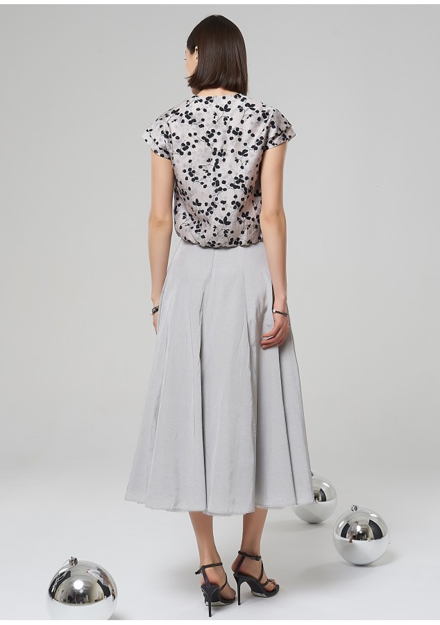 Юбка Элис жемчужно-серая из вискозы