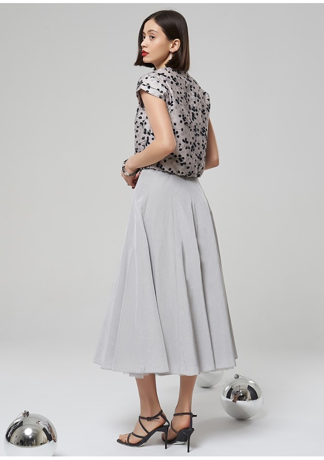 Юбка Элис жемчужно-серая из вискозы