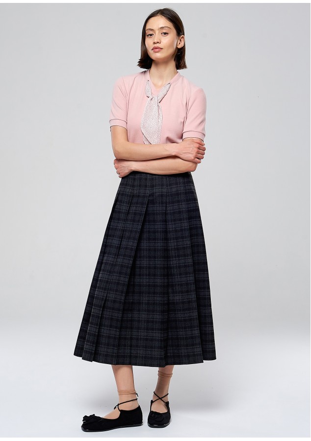 Юбка Крина в клетку из полушерстяной ткани