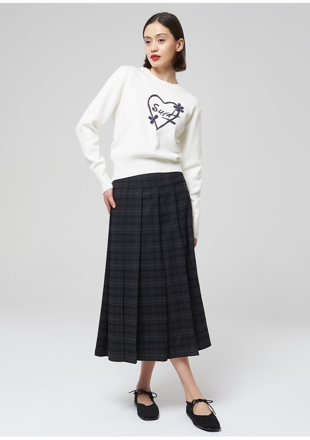 Юбка Крина в клетку из полушерстяной ткани