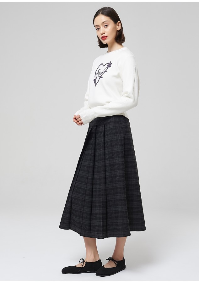 Юбка Крина в клетку из полушерстяной ткани