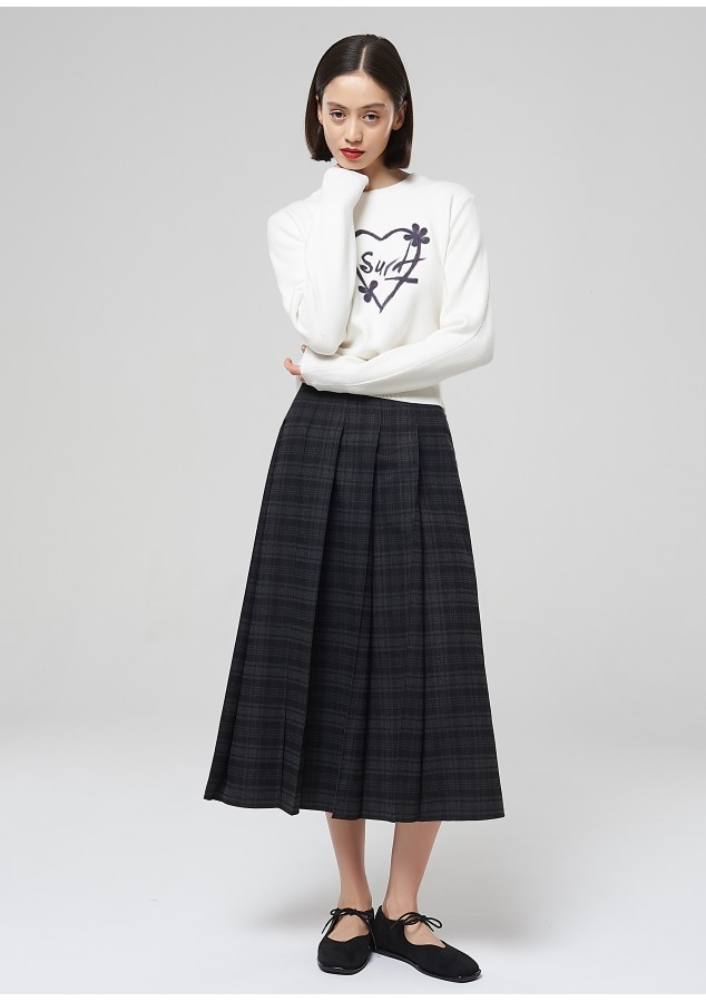 Юбка Крина в клетку из полушерстяной ткани